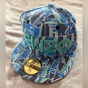 KENZO Blue and Green Patterned Cap
